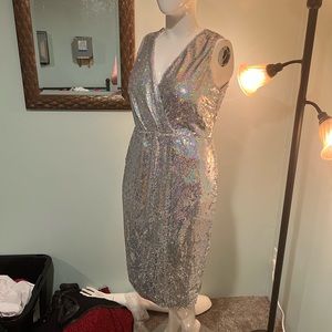 Sparkle NWOT wrap style sequin dress